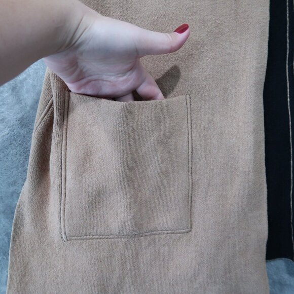 J Jill Sweater Womens Beige L Open Cardigan Knit Reversible Pockets Stretch - Picture 11 of 16